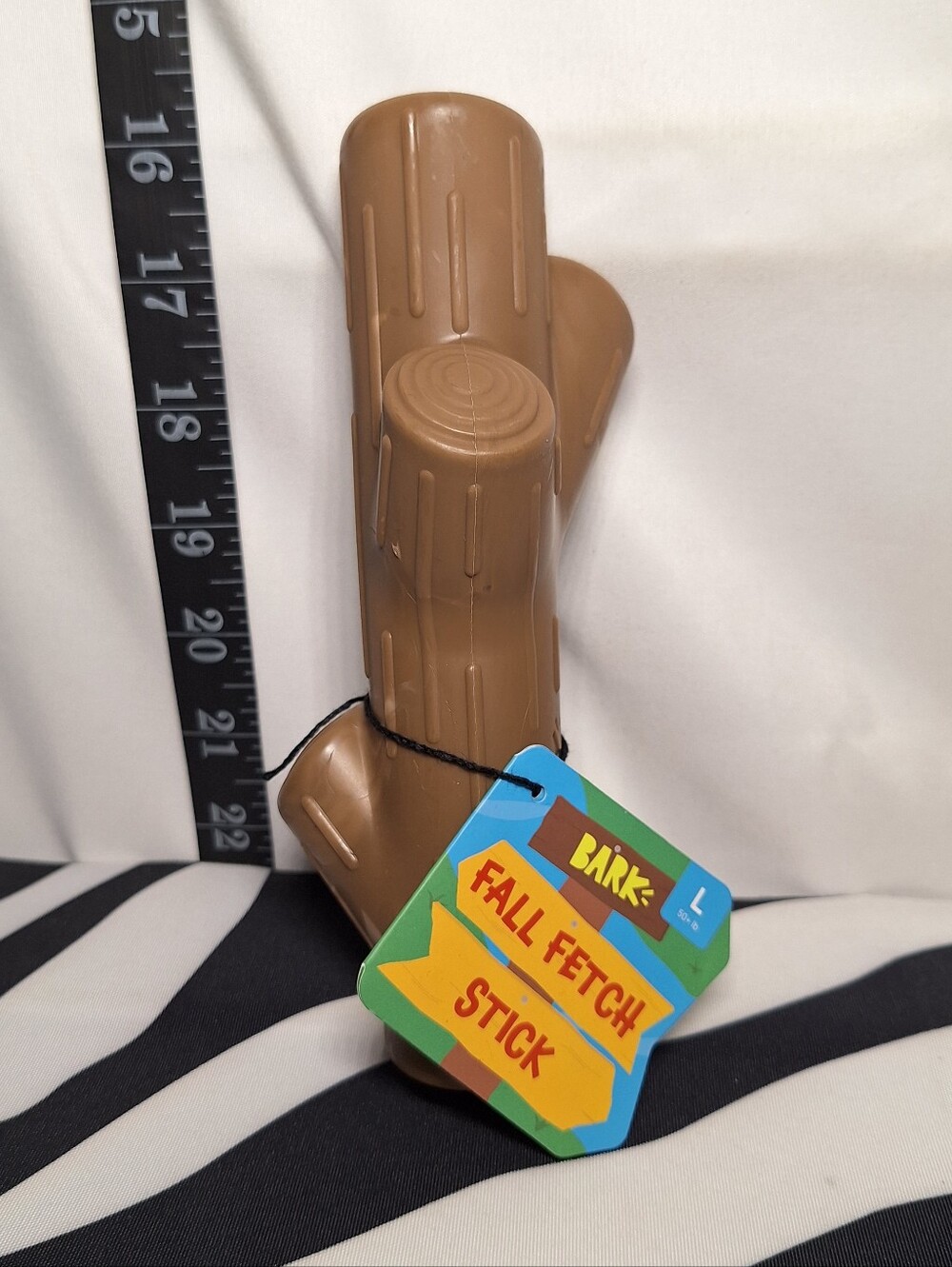 NWT Bark Super Chewer Fall Fetch Stick Dog Toy L